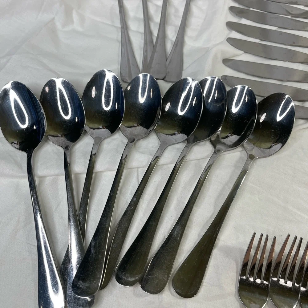 ⭐️Stainless Steel Cutlery Set 35 Pieces, 6 small spoons, 5 small forks
